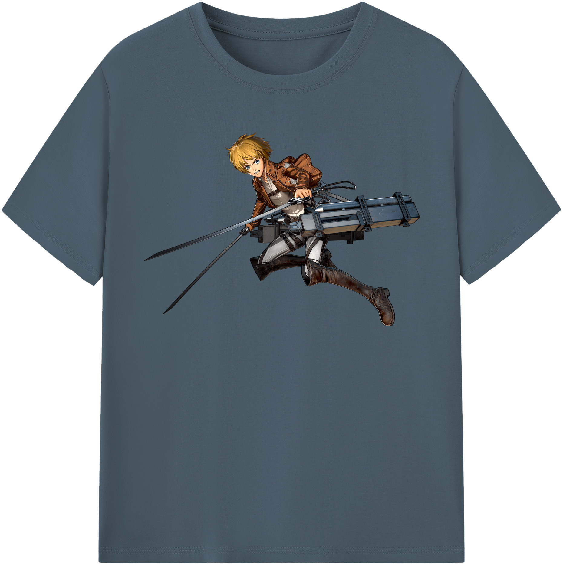 （画像用） 進撃の巨人 アルミン·アルレルト Attack on Titan Armin Arlert 綿100％半袖Tシャツ（フロントプリント）